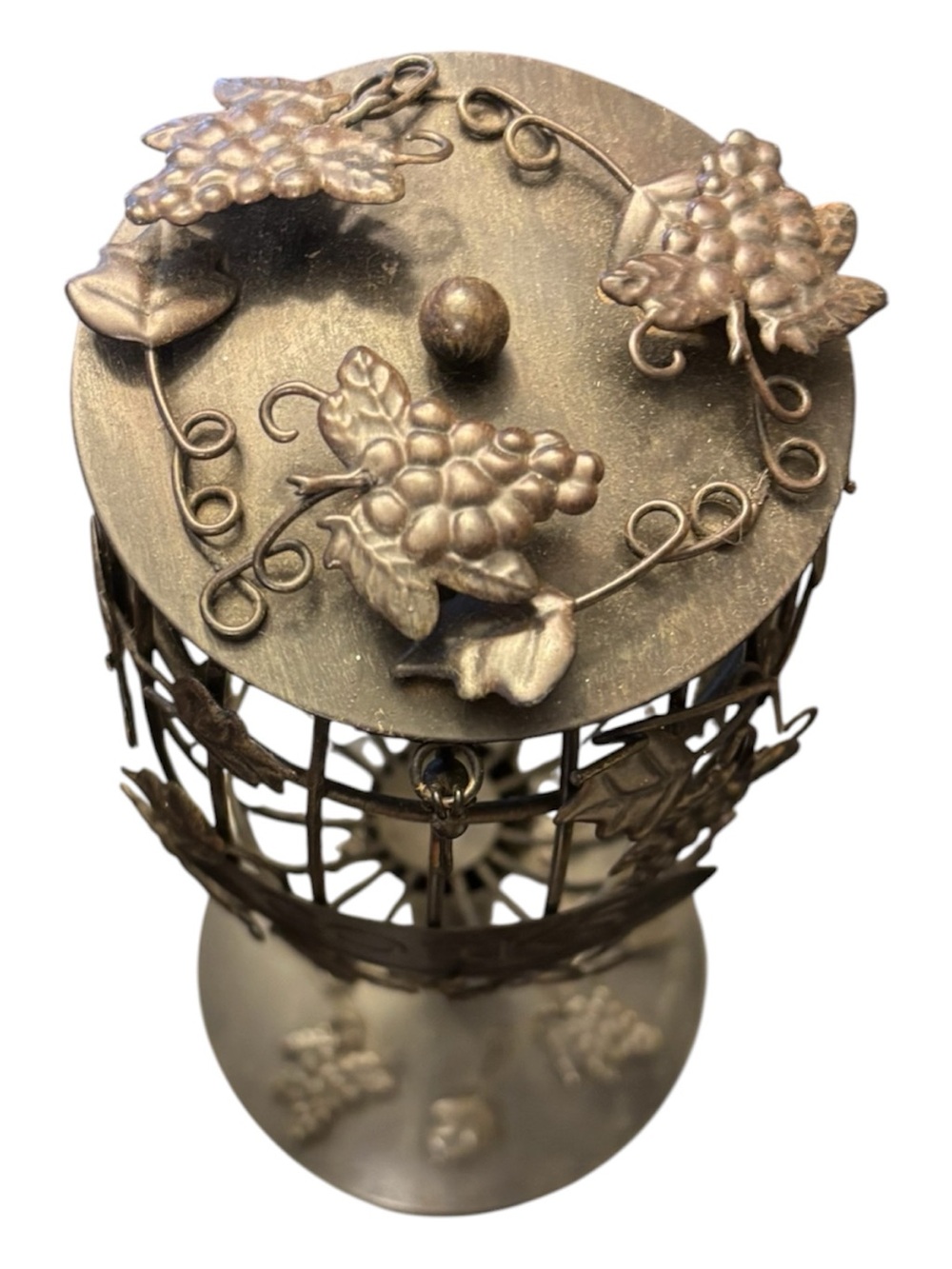 13” Decorative Metal Cork Holder - Dark Bronze Finish - Picture 3 of 5